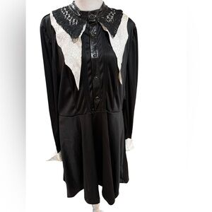 Spirit Black and White Gothic Long Sleeve Dress NWT Size XL